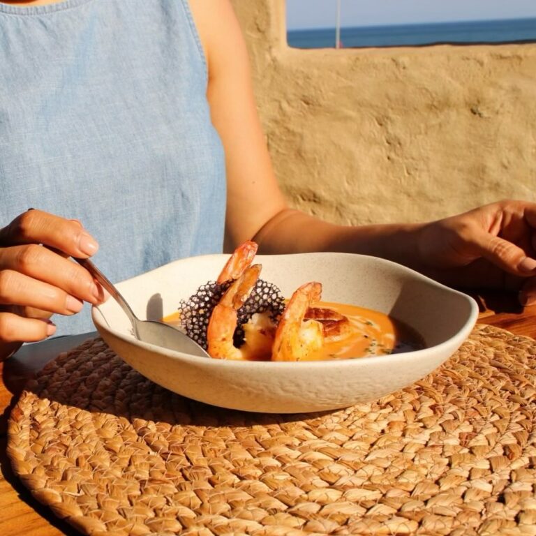Food served at Fort Consolation, Roatan