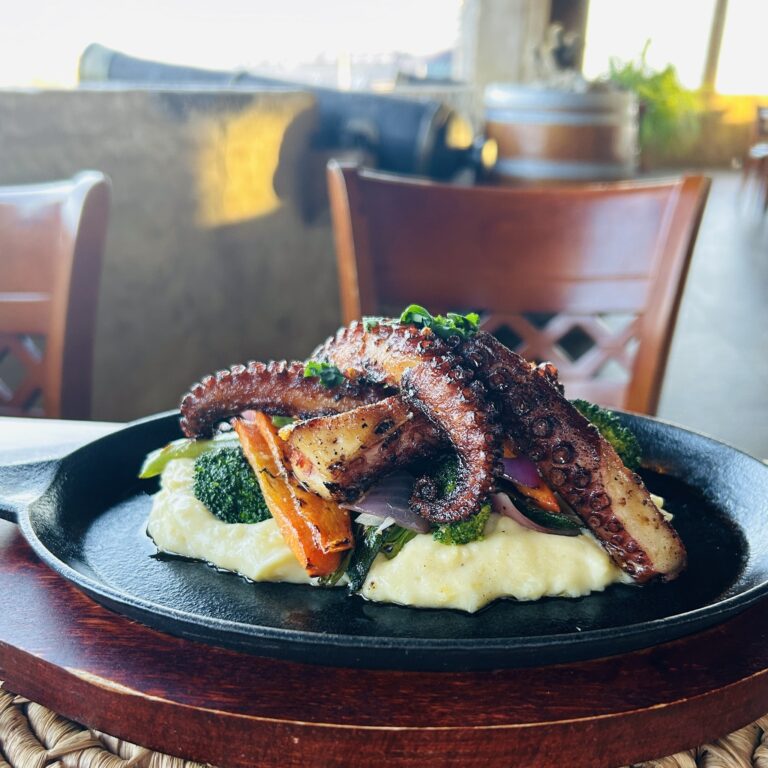 Food served at Fort Consolation, Roatan