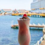 Food and the waterfront at Fort Consolation, Roatan