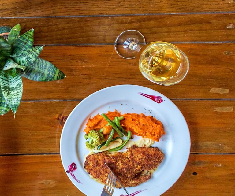 Food served at Fort Consolation, Roatan