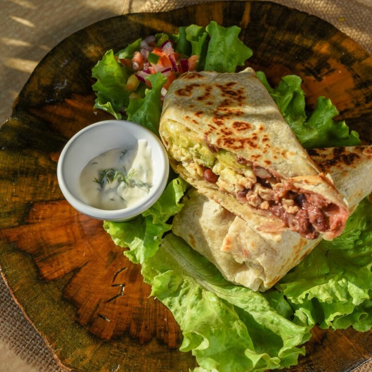 Food served at Fort Consolation, Roatan