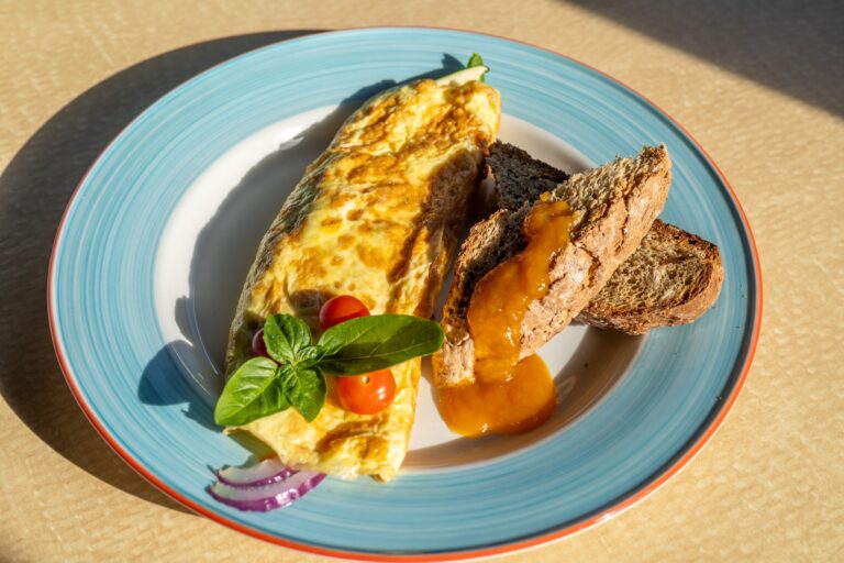 Food served at Fort Consolation, Roatan