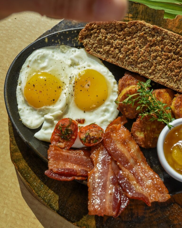 Food served at Fort Consolation, Roatan
