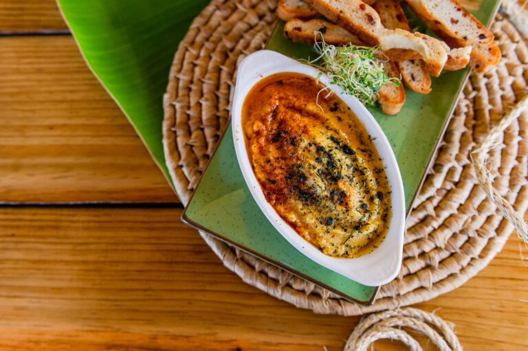 Food served at Fort Consolation, Roatan