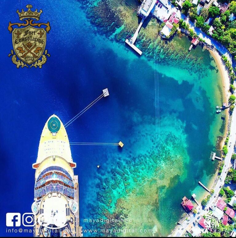 Fort Consolation on the waterfront in Coxen Hole, Roatan