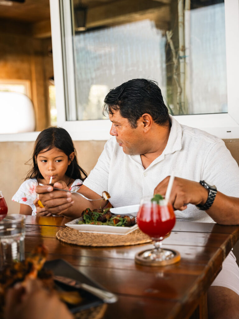 Family having lunch together at Fort Consolation